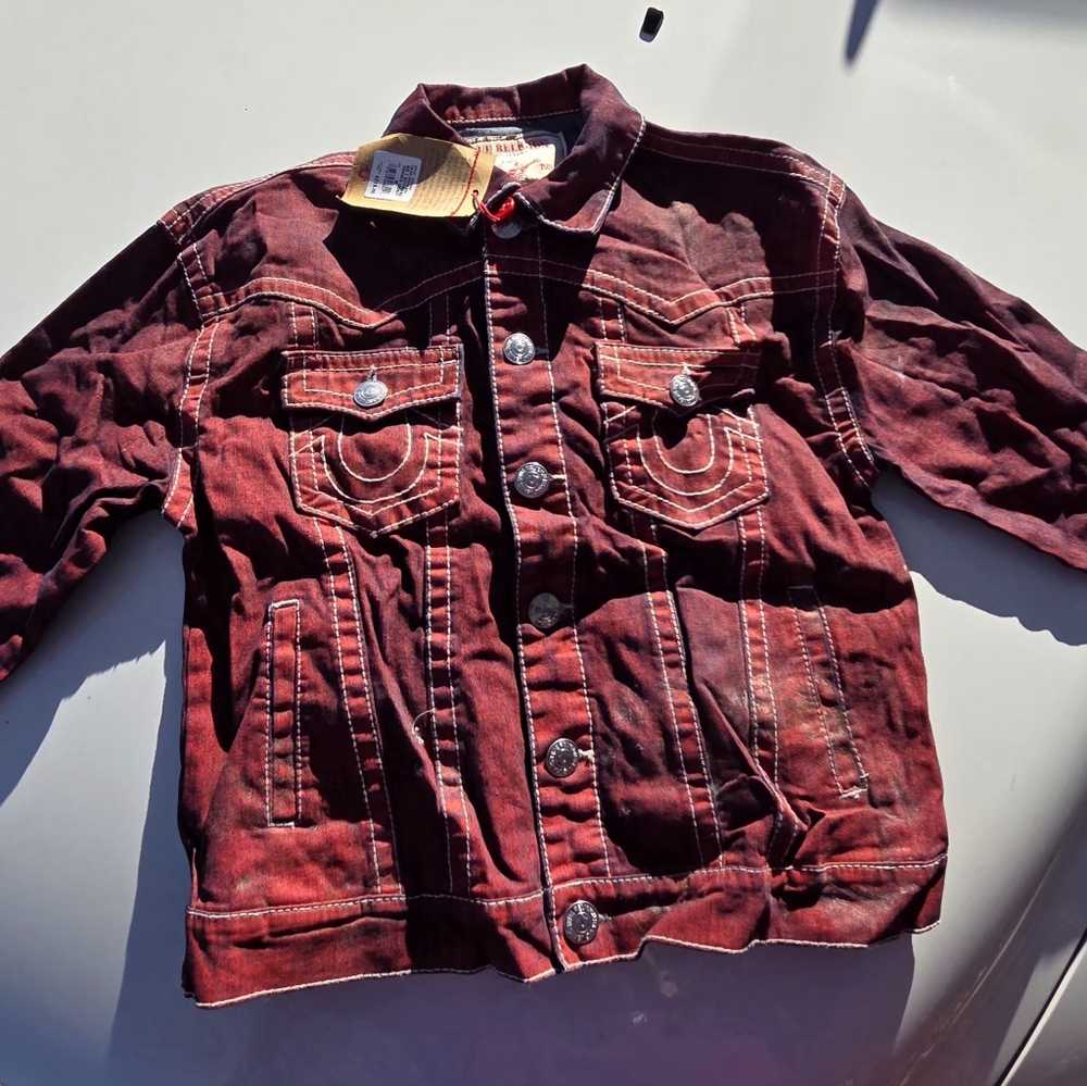 Stylish True Religion Denim Jacket - Red